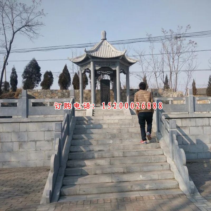 凉亭石雕，大理石碑亭雕塑