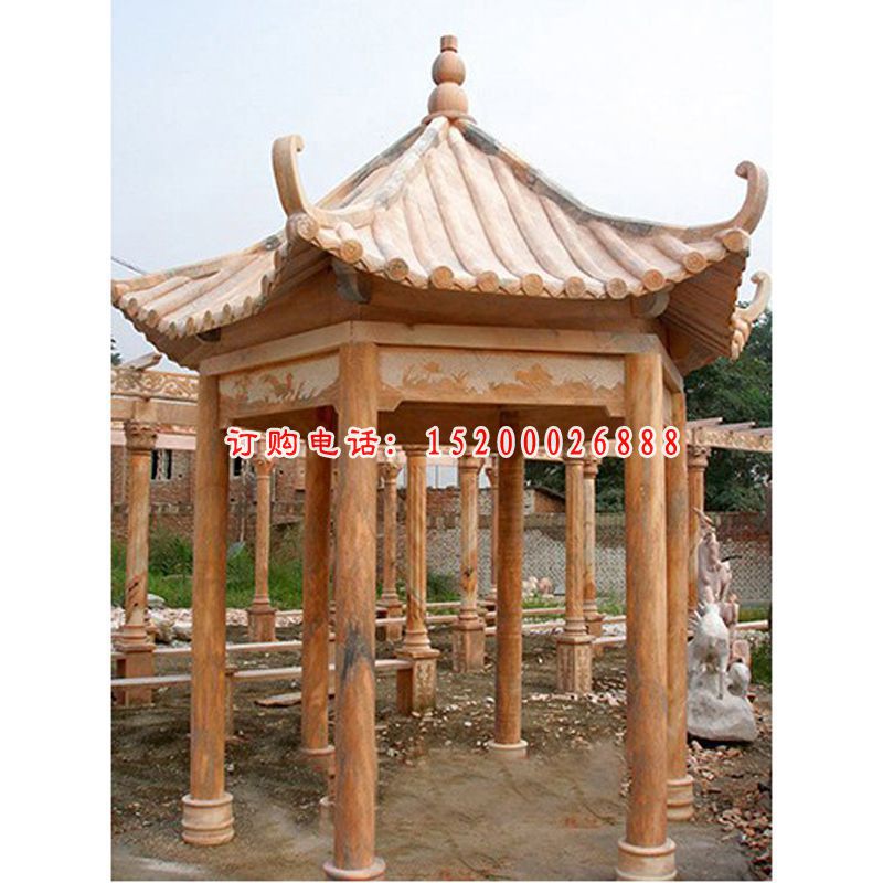 石头亭子，石雕亭子，石雕凉亭