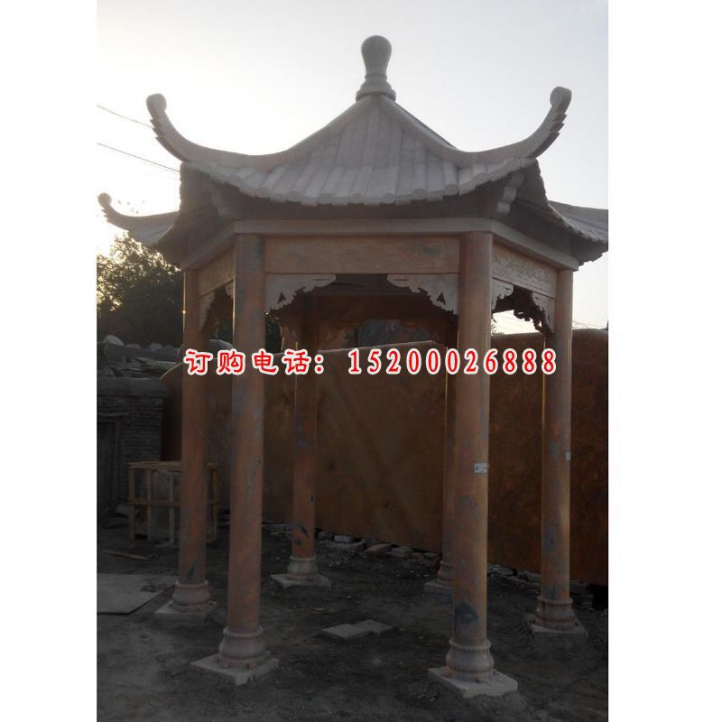 晚霞红凉亭雕塑 (5)
