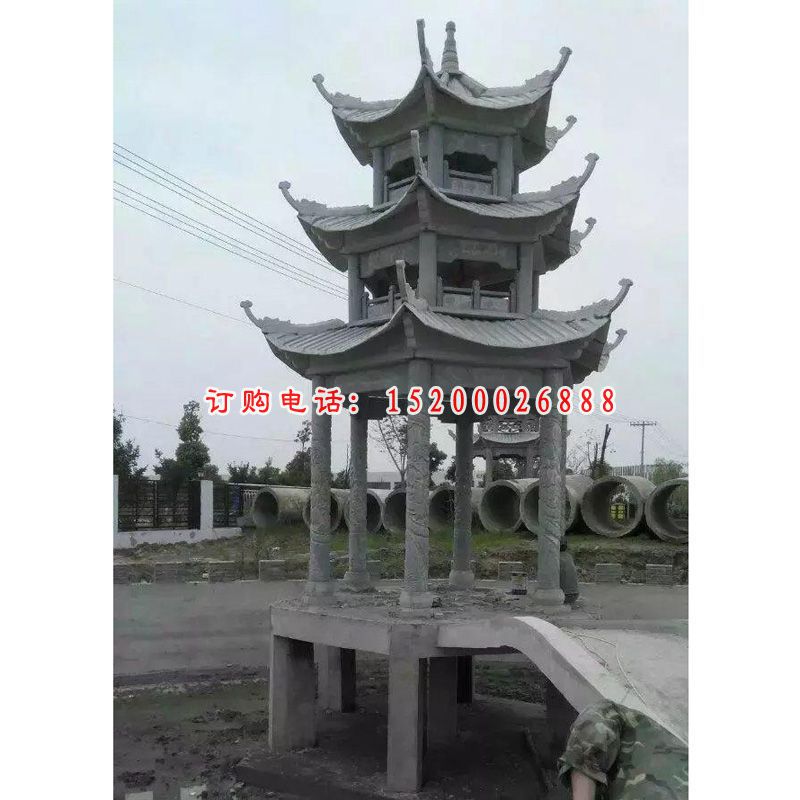 小桥亭子雕塑石材亭子雕塑