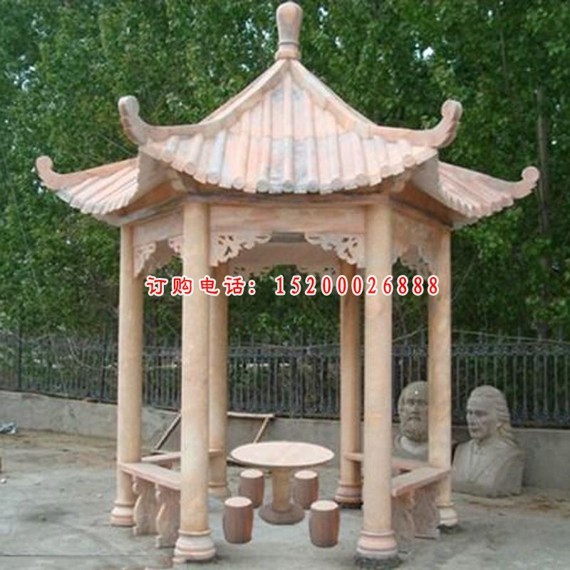 石材亭子雕塑凉亭雕塑 (1)