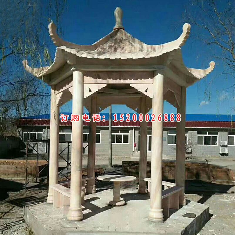 石雕枫叶凉亭    大理石公园雕塑 (1)