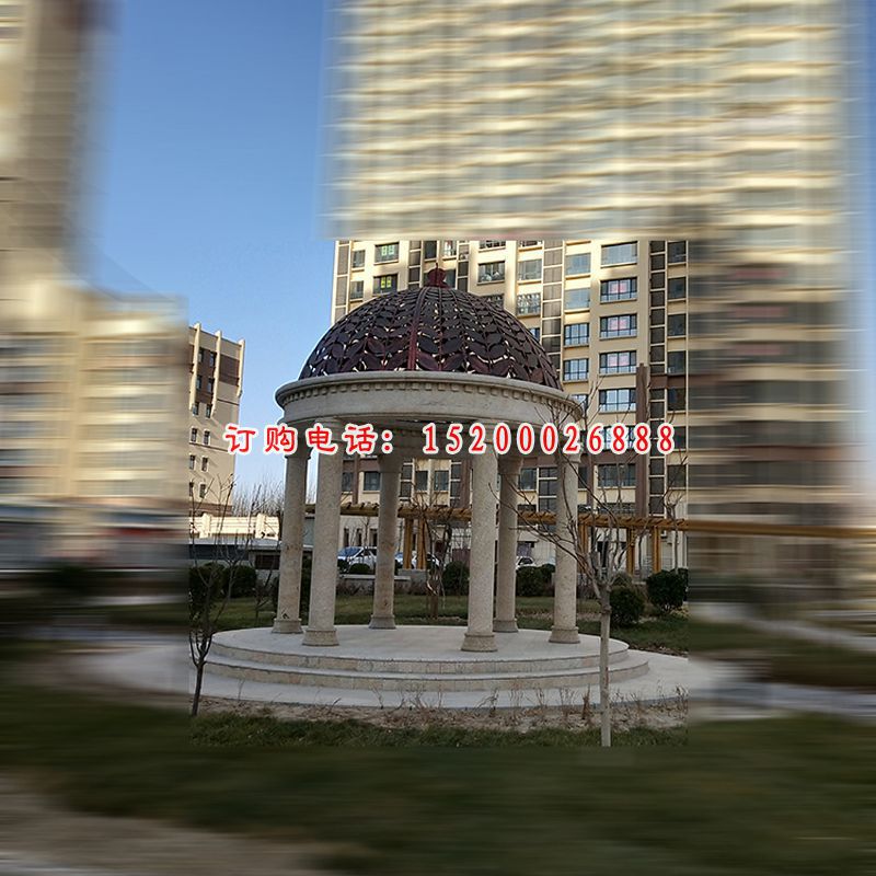 小区石凉亭，欧式圆顶凉亭 (3)
