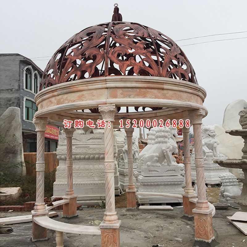 欧式凉亭石雕，小区景观石雕 (2)
