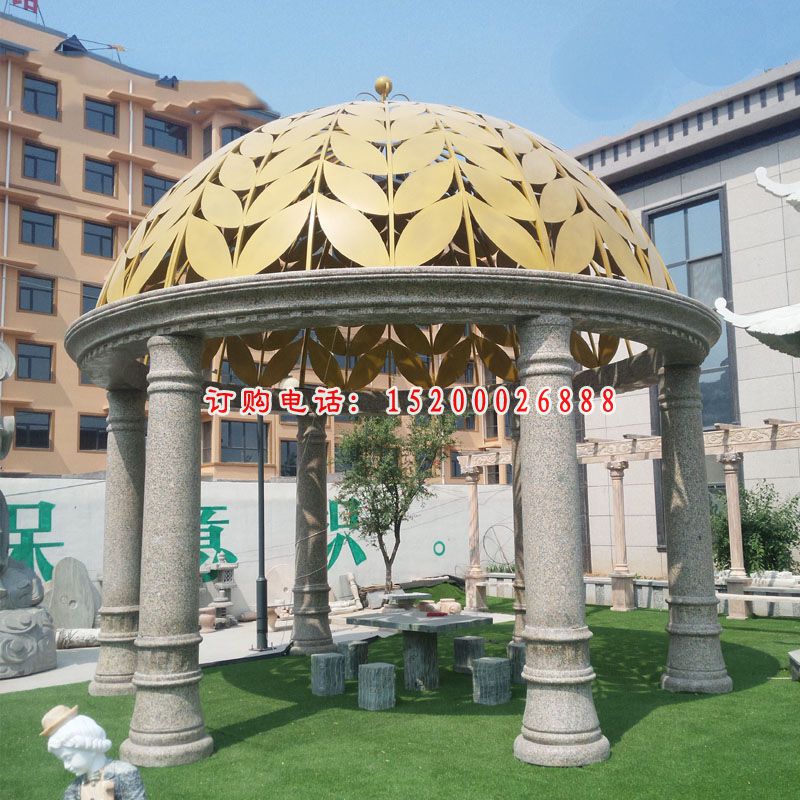 欧式凉亭，小区景观石凉亭