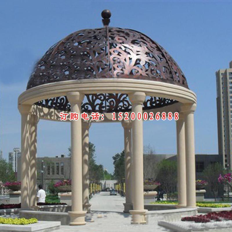 石雕欧式凉亭   大理石公园景观摆件 (2)