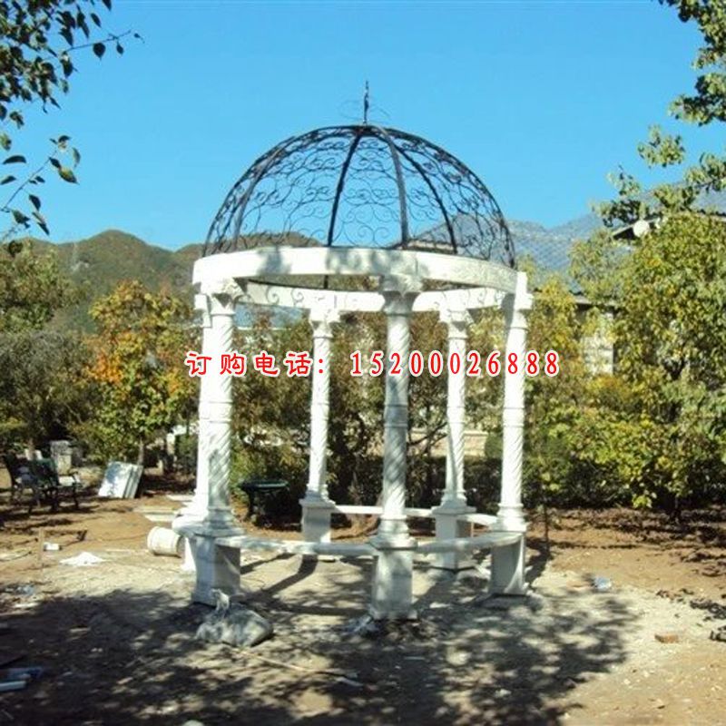 欧式凉亭石雕，别墅凉亭雕塑