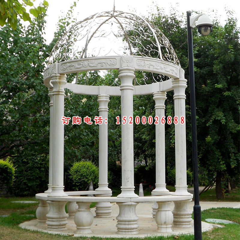 圆形凉亭石雕，欧式凉亭