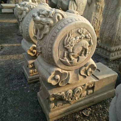 仿古门墩石雕门口抱鼓石 