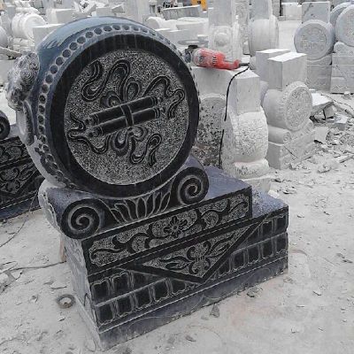 仿古抱鼓石雕塑，公园景观雕塑