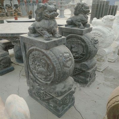 镇宅石雕，仿古抱鼓石雕塑 