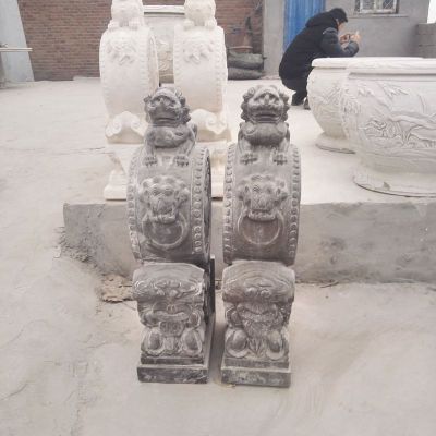 青石抱鼓石，狮子石门墩，仿古石门墩 