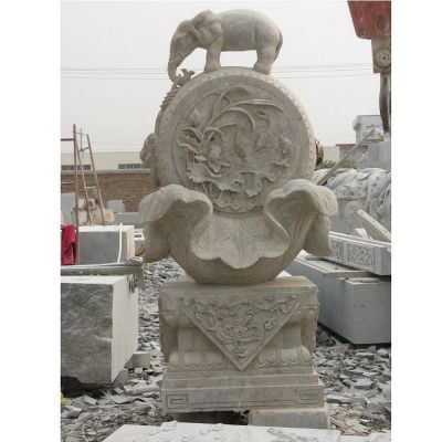 大象门鼓石雕，抱鼓石