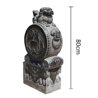 仿古抱鼓石，青石门墩