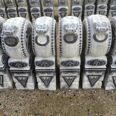 仿古抱鼓石雕塑，招财景观雕塑