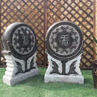 仿古门墩雕塑，石抱鼓