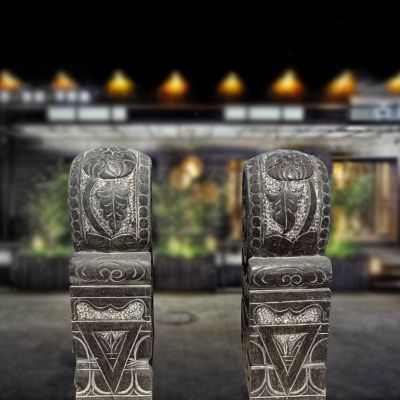 仿古石门墩雕塑，公园景观石雕
