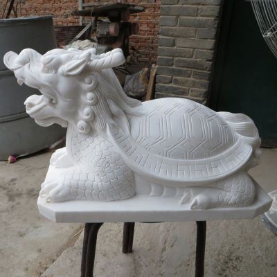 龙龟雕塑，汉白玉龙龟石雕