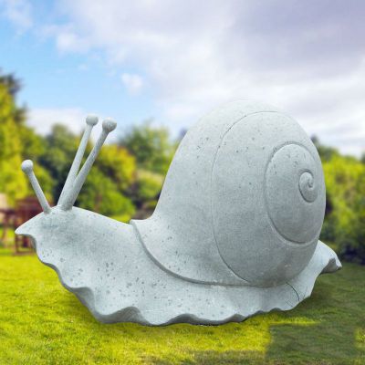 大理石蜗牛雕塑，公园动物摆件石雕