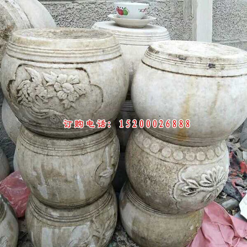 大理石石凳雕塑   石雕庭院景观摆件 (2)