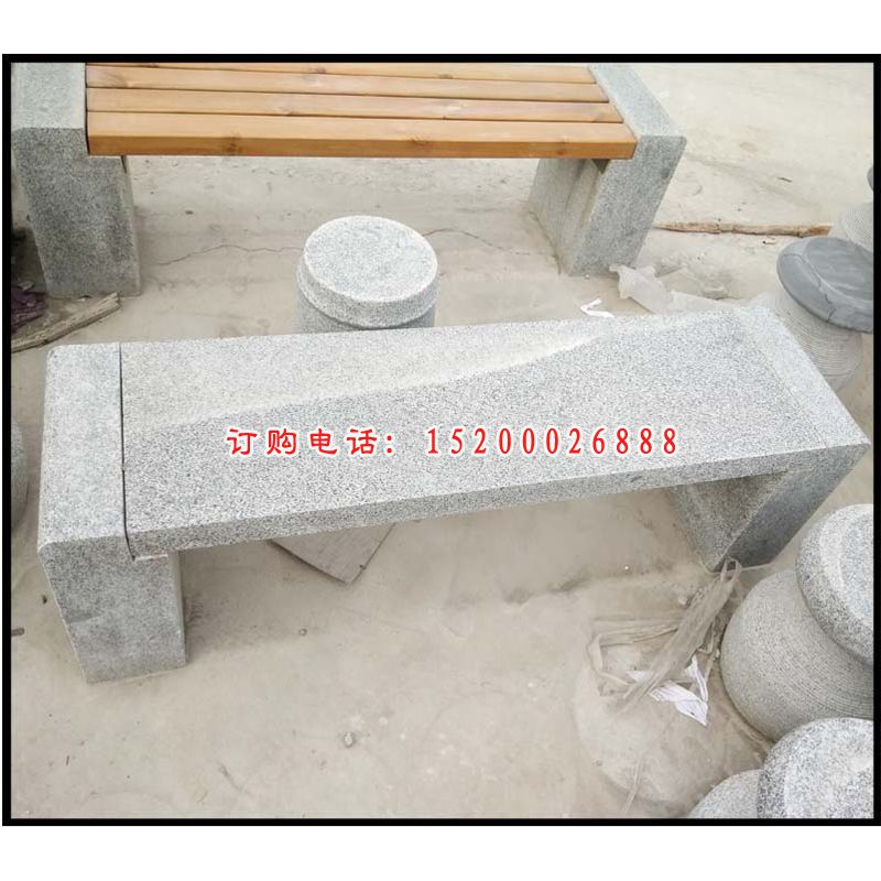大理石桌凳雕塑，公园景观石雕