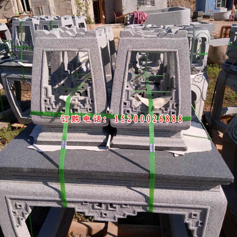 公园方形桌凳石雕，大理石桌凳 (4)