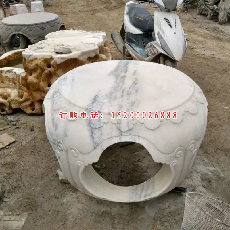 石凳子，小圆凳石雕(2)