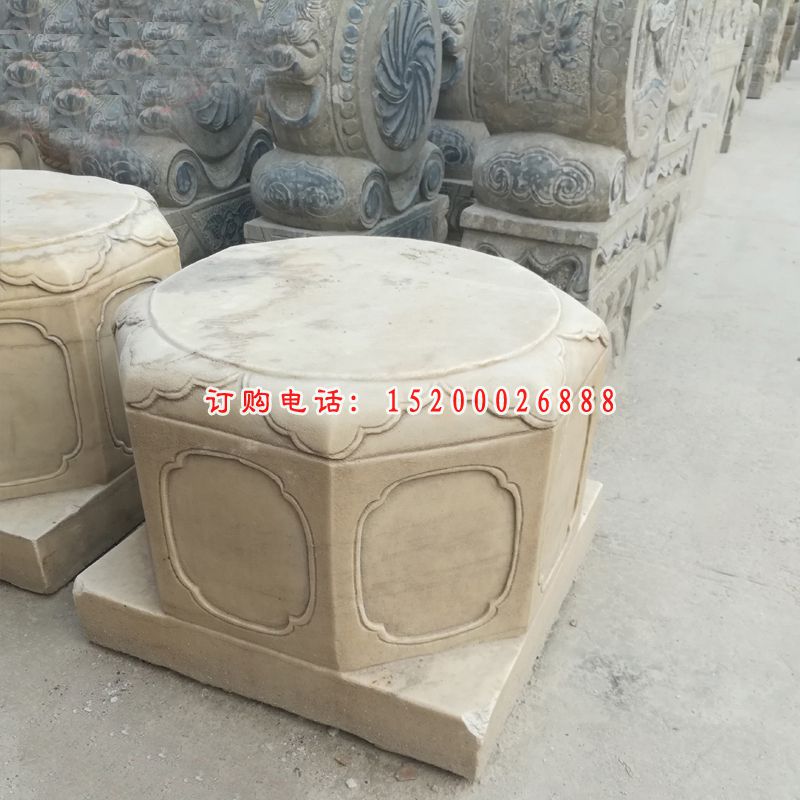 石雕复古石凳   公园景观摆件