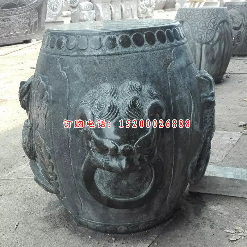 石雕圆凳，仿古石凳 (2)