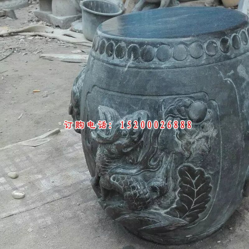 石雕圆凳，仿古石凳 (3)