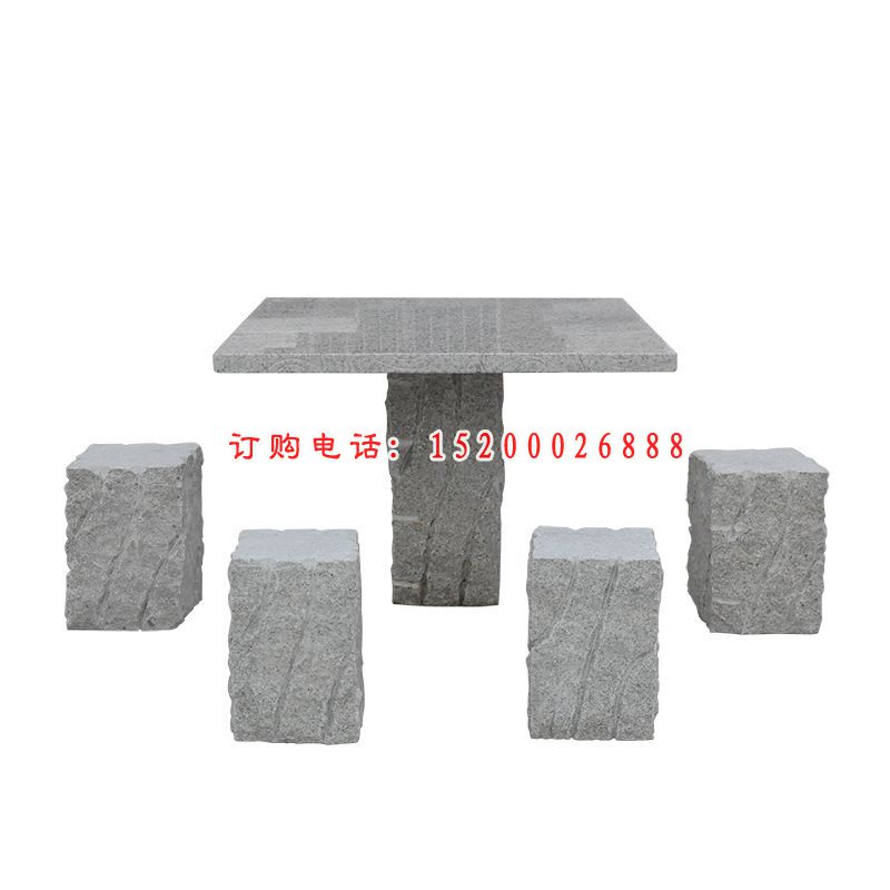 大理石桌椅  石雕小区景观雕塑 (10)