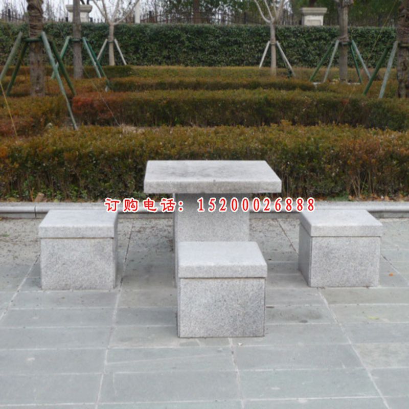 大理石桌凳，公园石桌石凳雕塑