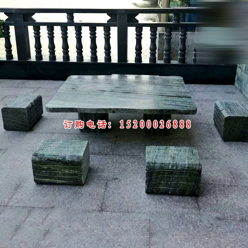 大理石桌椅  石雕小区景观雕塑 (3)