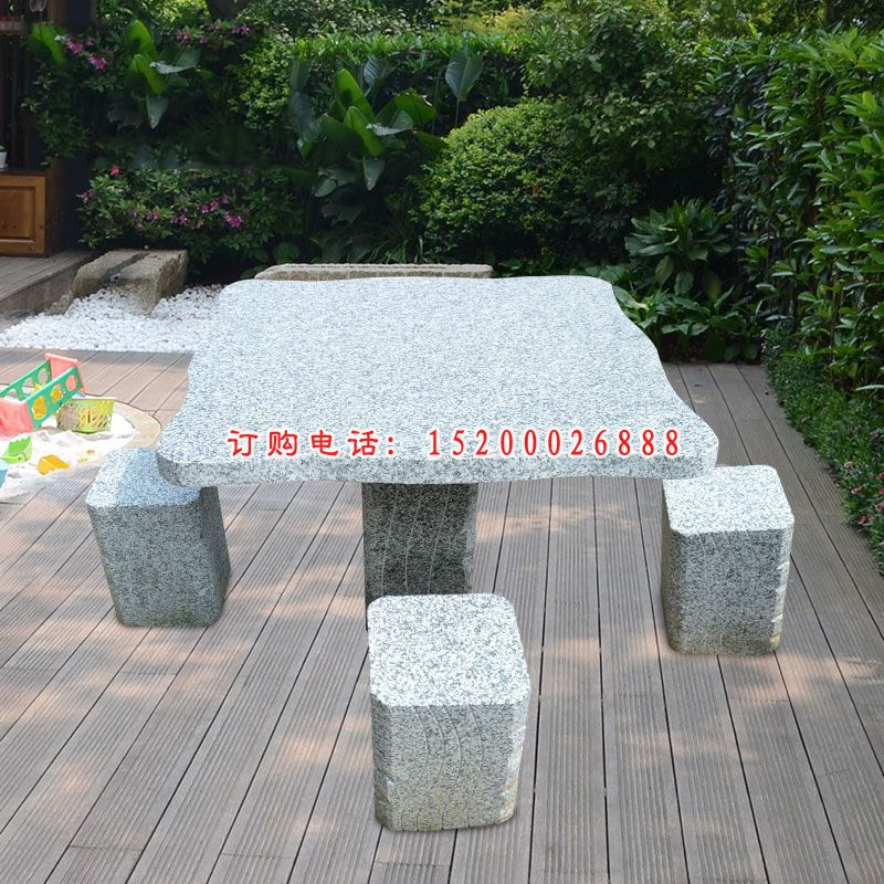 方桌方凳，公园石桌石凳 (2)