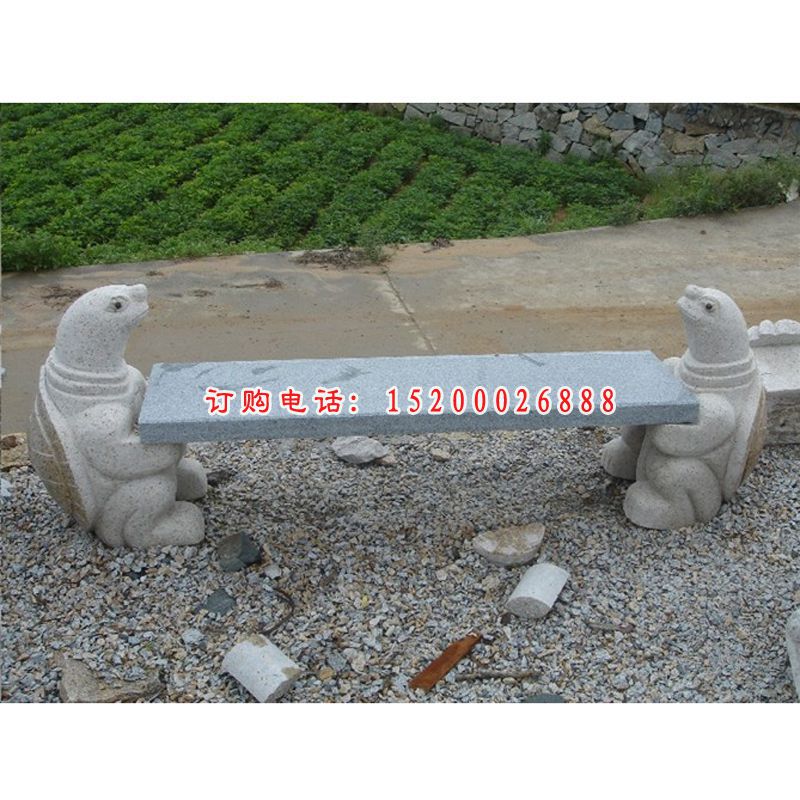 座椅石雕，乌龟座椅石雕，公园长椅石雕