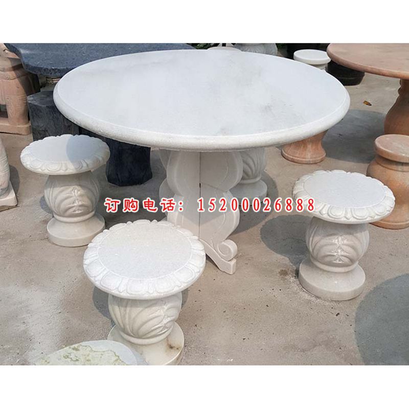 大理石园桌椅   石雕庭院景观摆件 (10)