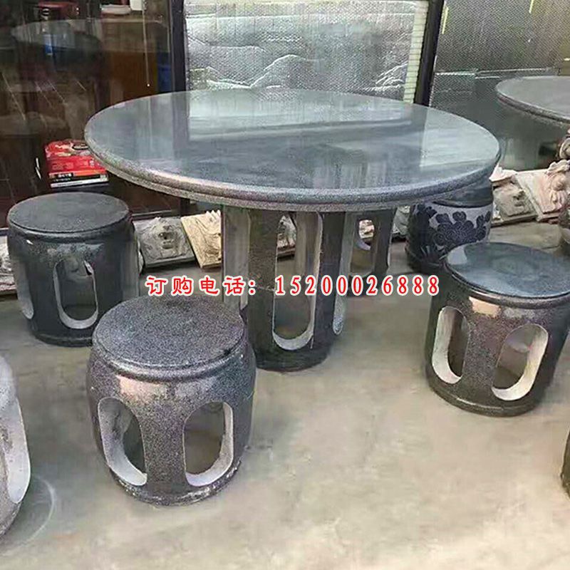 别墅圆桌凳石雕 石雕桌凳 (5)