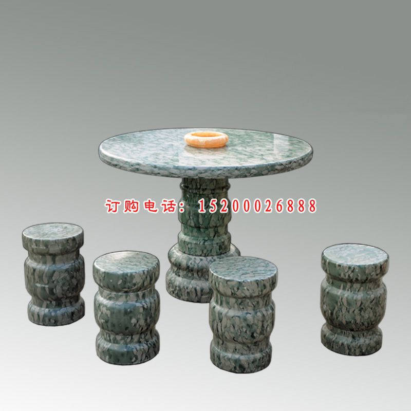 草白玉桌椅  石雕小区景观雕塑