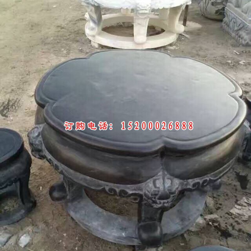 大理石花边桌椅  石雕公园景观雕塑