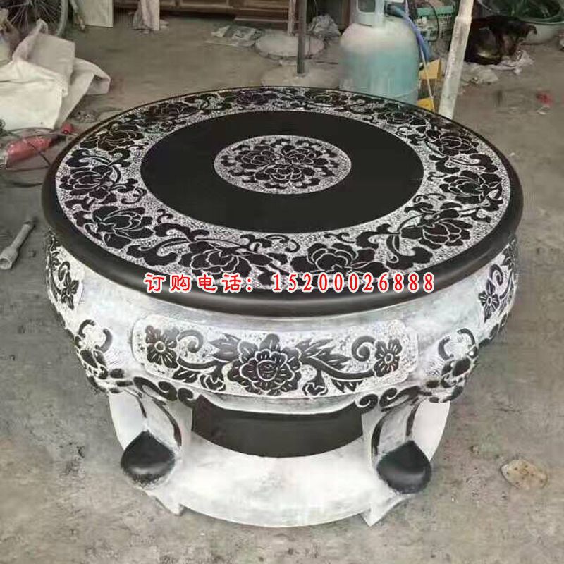 大理石花型石凳  石雕小区景观雕塑