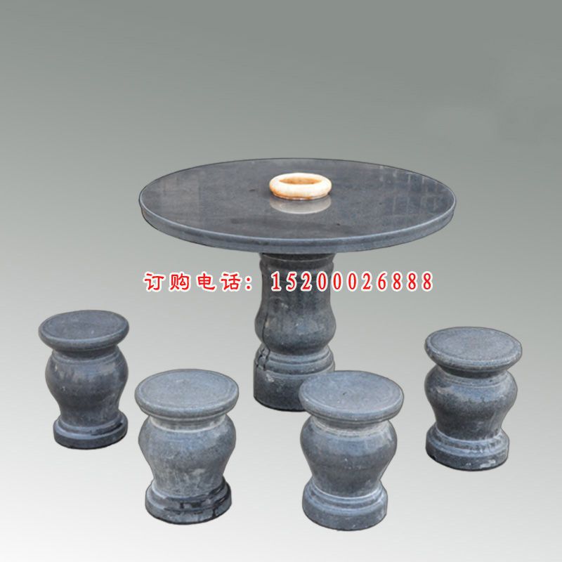 大理石桌凳  石雕下棋景观雕塑