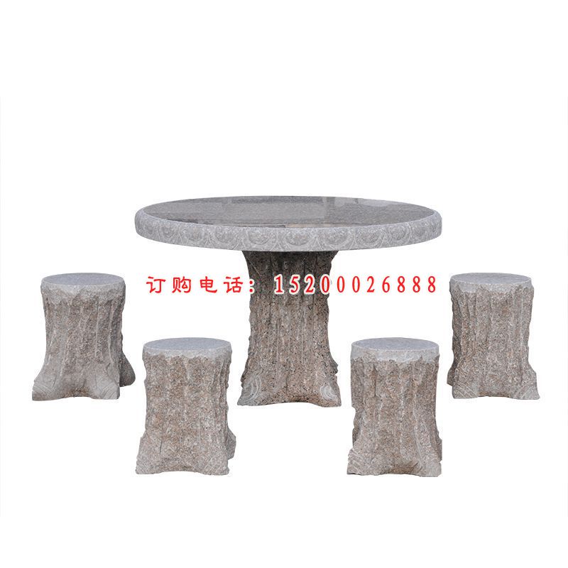 大理石桌椅  石雕小区景观雕塑 (9)