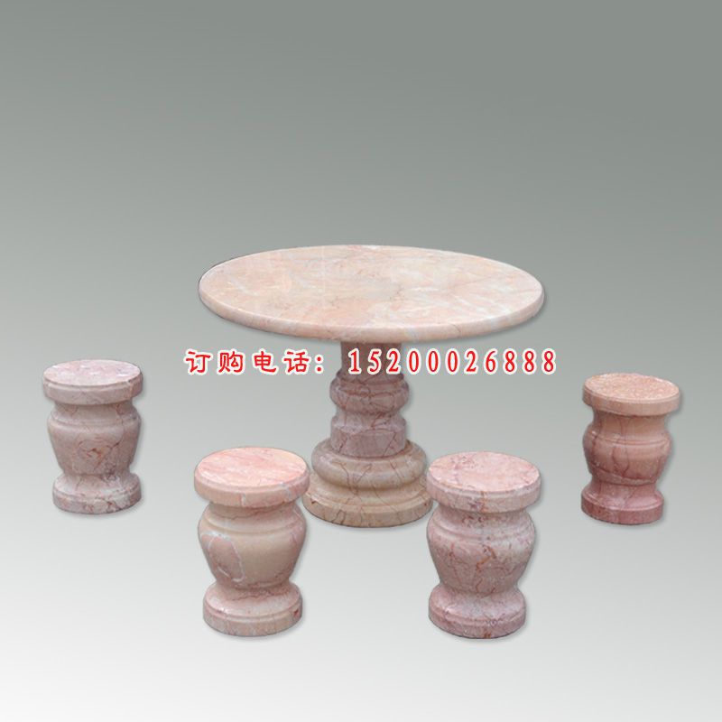 大理石桌椅，石雕圆桌圆凳