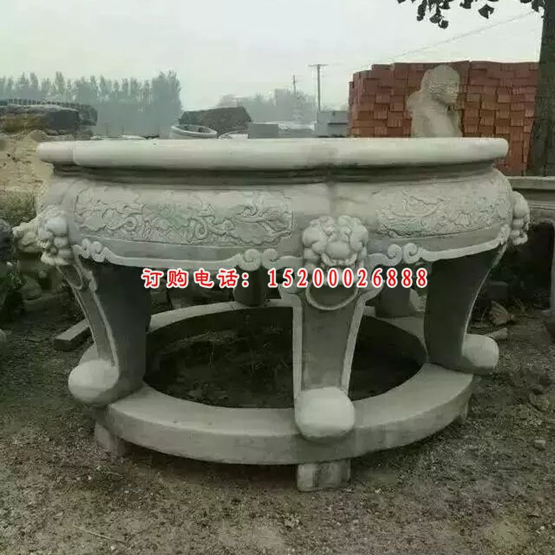 石桌，仿古石圆桌 (2)