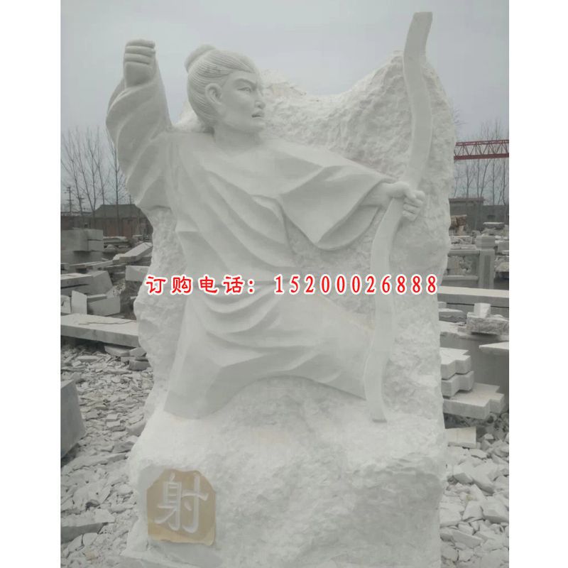 礼乐射御书数石雕，古代六艺石雕 (2)