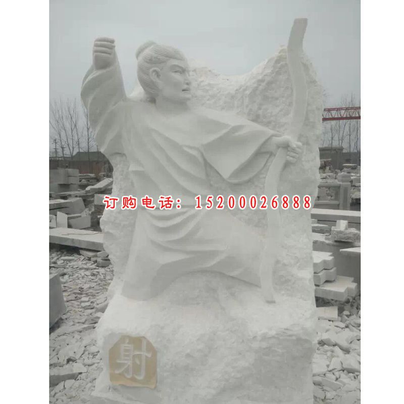 礼乐射御书数石雕，古代六艺石雕 (6)