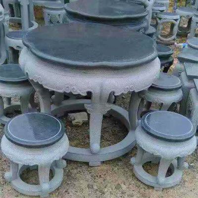 大理石桌凳 庭院圆桌凳石雕