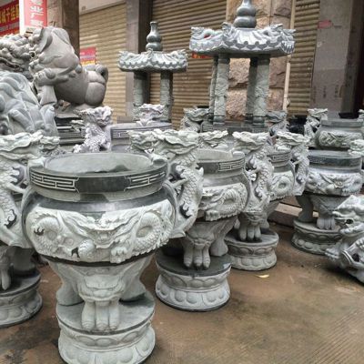 青石圆桌凳  石雕庭院景观雕塑