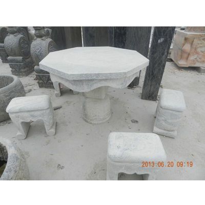 石桌椅，大理石桌凳雕塑