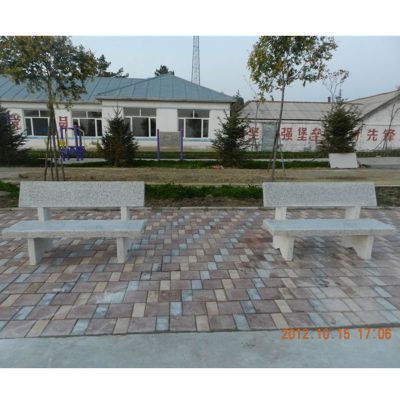 公园长椅石雕，大理石长椅雕塑 